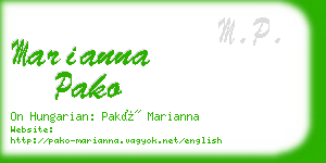 marianna pako business card